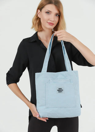 Sac Fourre-Tout En Toile Bleu Clair