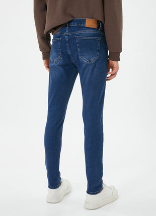 Jean Skinny Fit Bleu pour Homme