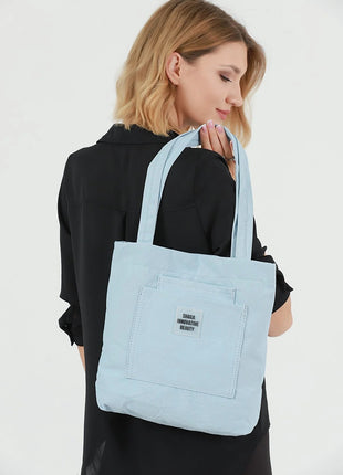 Sac Fourre-Tout En Toile Bleu Clair