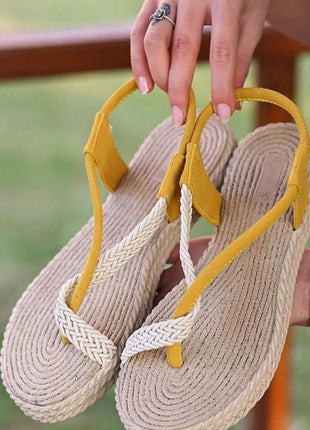 Espadrilles Slingback Jaune Moutarde