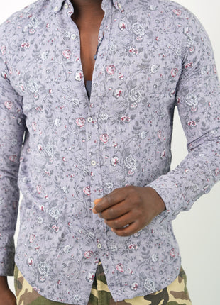 Chemise Floral Élégante Pour Hommes