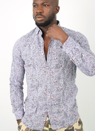 Chemise Floral Élégante Pour Hommes