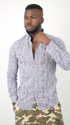 Chemise Floral Élégante Pour Hommes