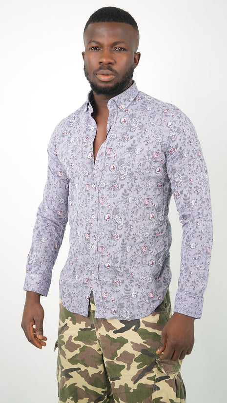 Chemise Floral Élégante Pour Hommes