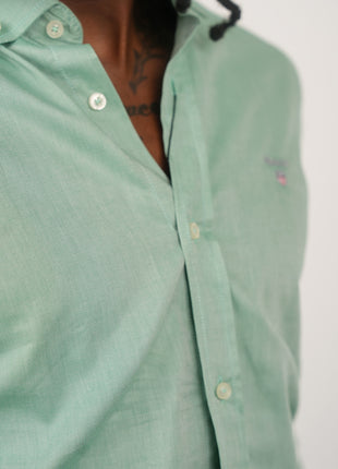 Chemise Verte Élégante Pour Hommes