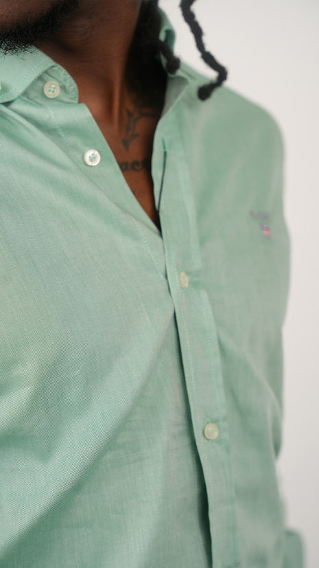 Chemise Verte Élégante Pour Hommes