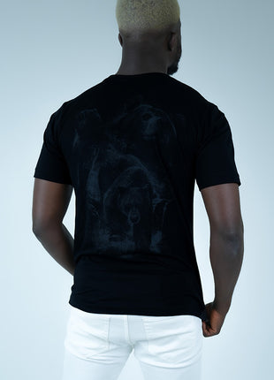 T-Shirt Noir "Puissance de l'Ours"