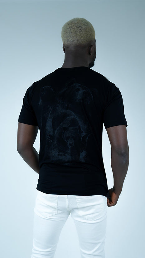 T-Shirt Noir "Puissance de l'Ours"