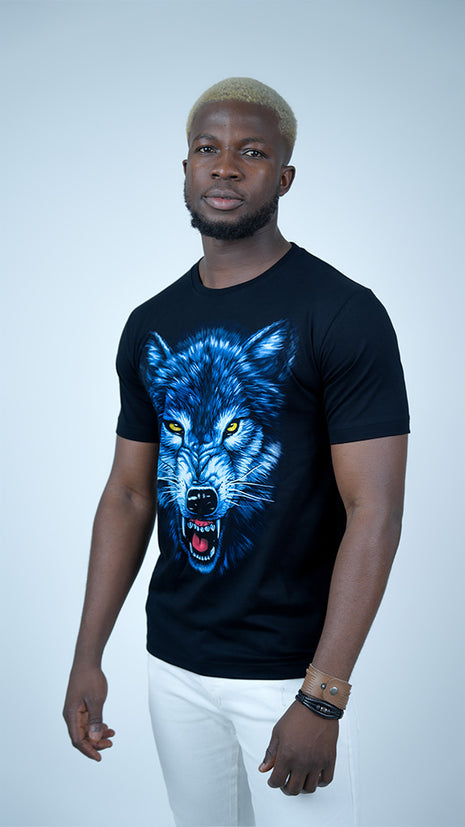 T-Shirt Noir "Esprit du Loup"
