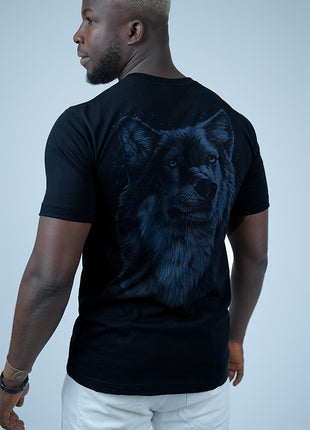 T-Shirt Noir Majesté Loup