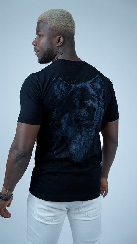 T-Shirt Noir Majesté Loup