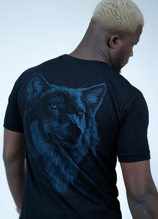 T-Shirt Noir Majesté Loup