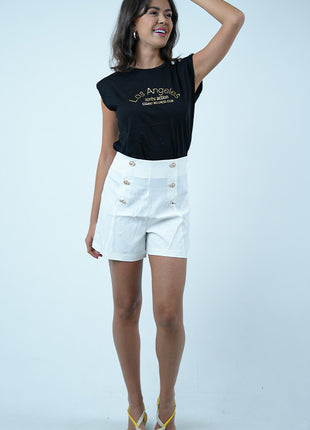 Short Nautique Chic-Blanc