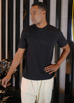 T-shirt EA Noir en Coton Premium