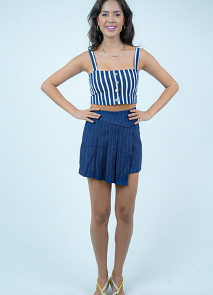 Jupe Short à Plis Tennis Bleu Marine