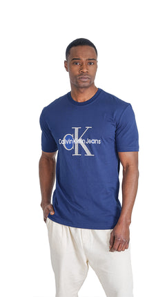 T-shirt CK Bleu en Coton Premium