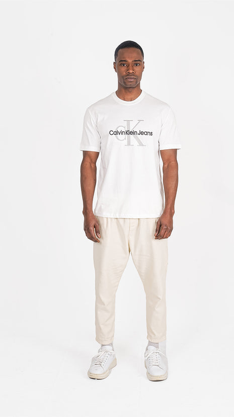 T-shirt CK Blanc en Coton Premium