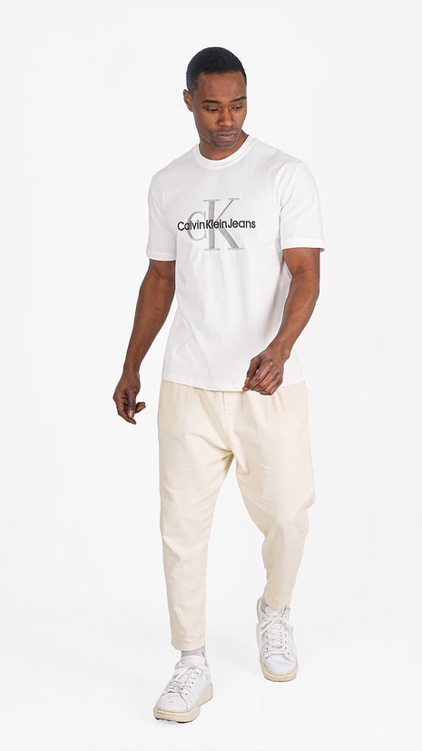T-shirt CK Blanc en Coton Premium