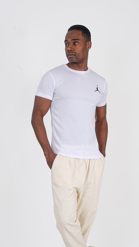 T-Shirt Sportif Blanc Dynamique