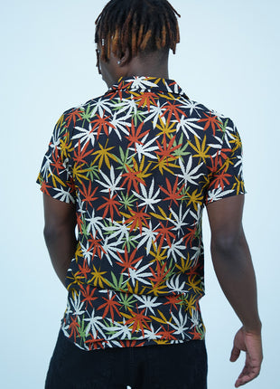 Chemise à  Motif Cannabis Dynamique