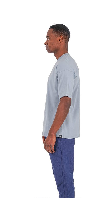 T-Shirt Classique en Coton Bleu