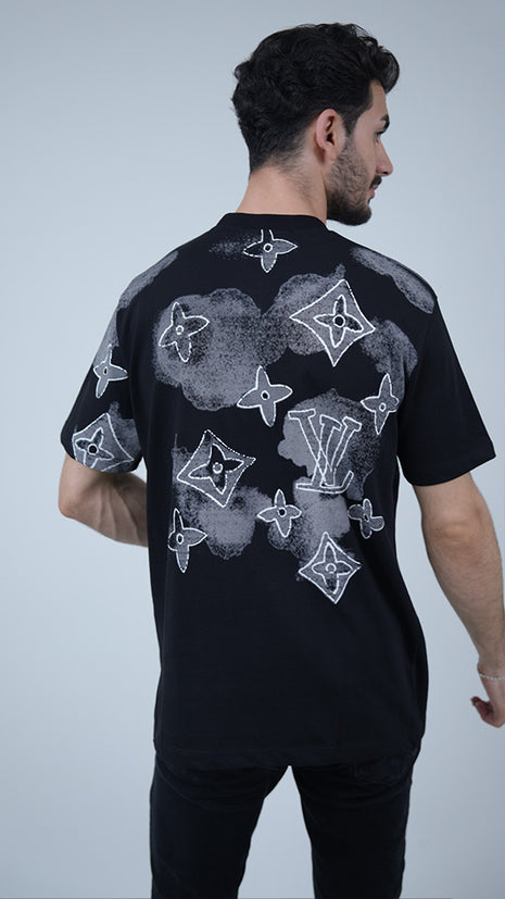 T-Shirt Louis Vuitton Avec Imprimé Graffiti Abstrait