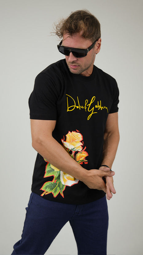 T-Shirt Floral Dolce And Gabbana