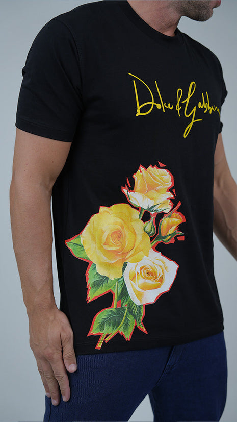 T-Shirt Floral Dolce And Gabbana