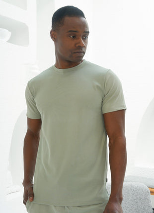 Ensemble T-shirt et Short en Coton Doux Vert