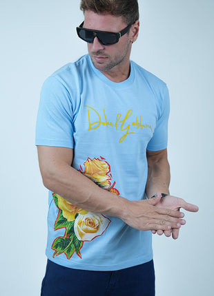 T-Shirt Floral Dolce And Gabbana