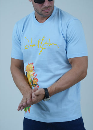 T-Shirt Floral Dolce And Gabbana