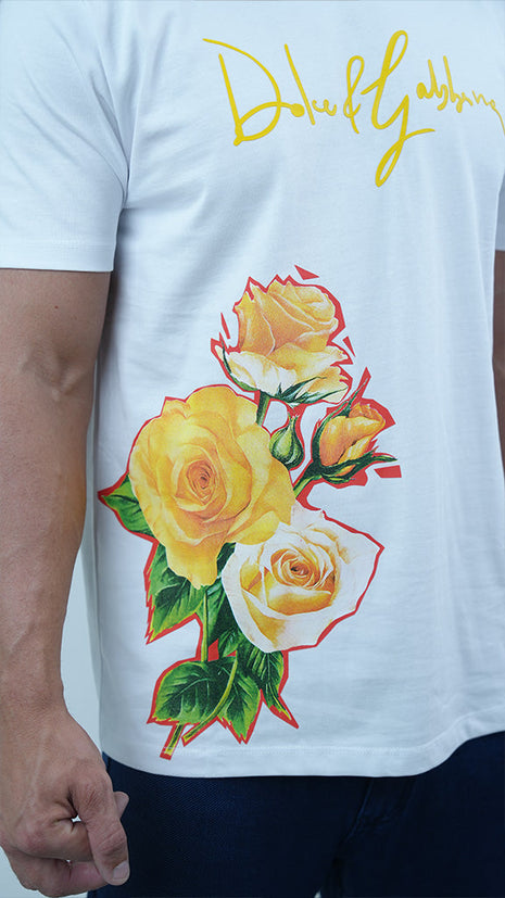 T-Shirt Floral Dolce And Gabbana