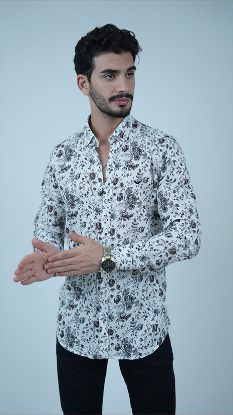 Chemise Armani à Motifs Floraux