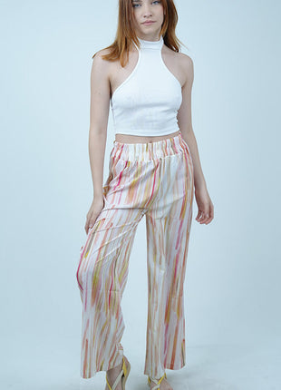 Pantalon Palazzo Pastel