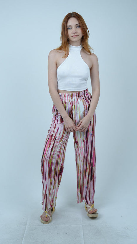 Pantalon Palazzo Pastel