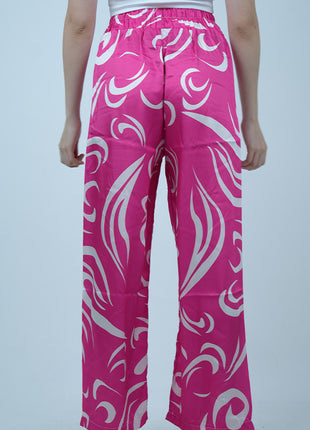 Pantalon Palazzo 'Volute Fuchsia'