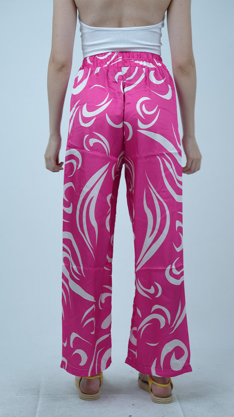 Pantalon Palazzo 'Volute Fuchsia'