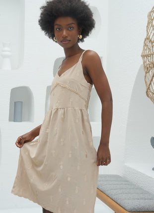 Robe D'Été Beige Sublime