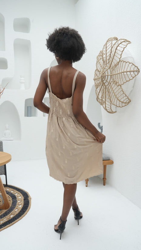 Robe D'Été Beige Sublime