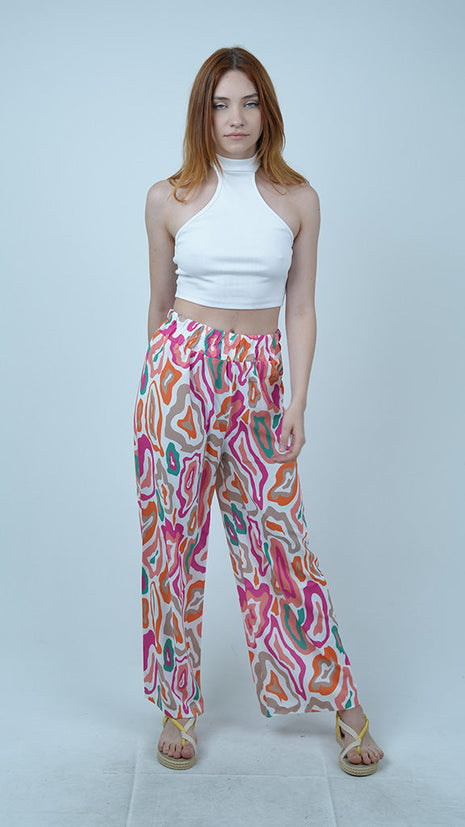 Pantalon Palazzo 'Arabesque Pop'-Multicolore