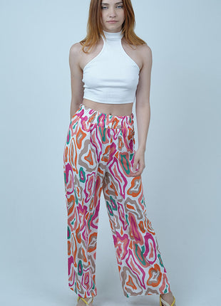 Pantalon Palazzo 'Arabesque Pop'-Multicolore