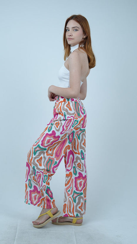 Pantalon Palazzo 'Arabesque Pop'-Multicolore