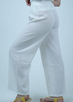 Pantalon Blanc Large Léger