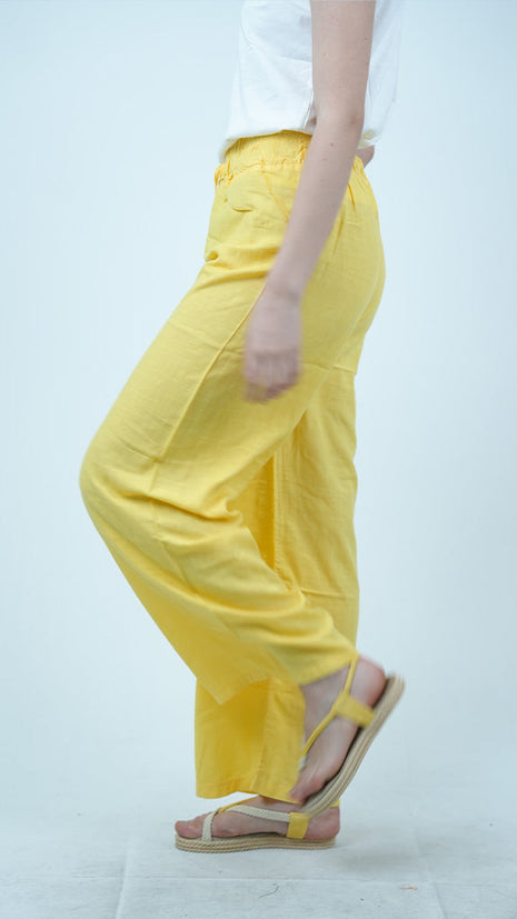 Pantalon Jaune Large Léger