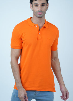 Lacoste Classique en Piqué de Coton-Orange