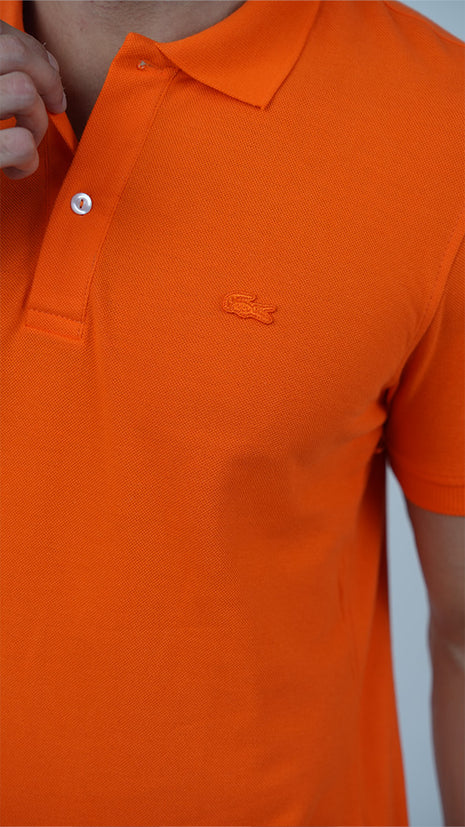 Lacoste Classique en Piqué de Coton-Orange