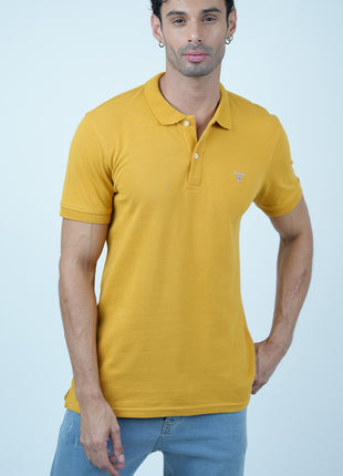 T-shirt Gant Classique en Coton-Jaune