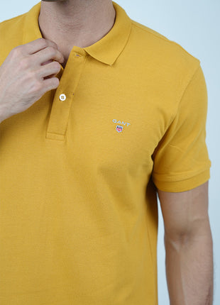 T-shirt Gant Classique en Coton-Jaune