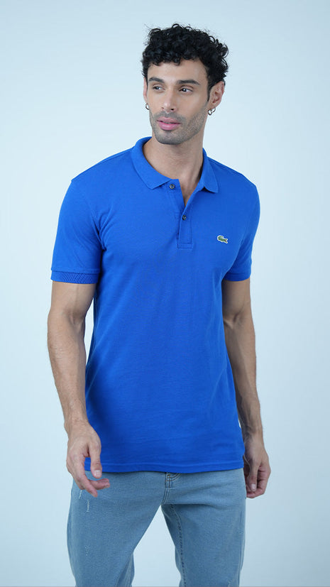 T-shirt Lacoste Classique en Coton-Bleu