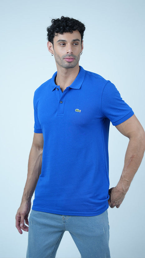 T-shirt Lacoste Classique en Coton-Bleu